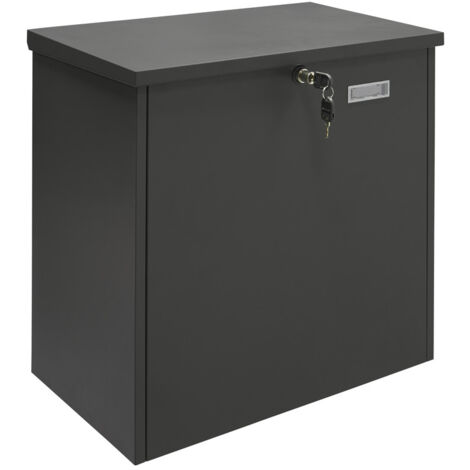 ARREGUI Bigpack Base EP2104 Paketkasten aus Stahl für große Pakete, Einzel- Briefkasten, schwarz