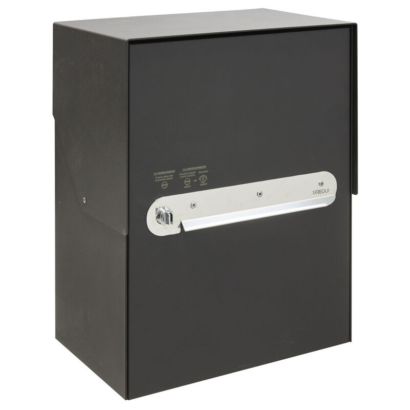 Arregui - Bigpack EP2004 Boîte à colis en acier, pour gros colis de 42 x 30 x 19 cm, noir