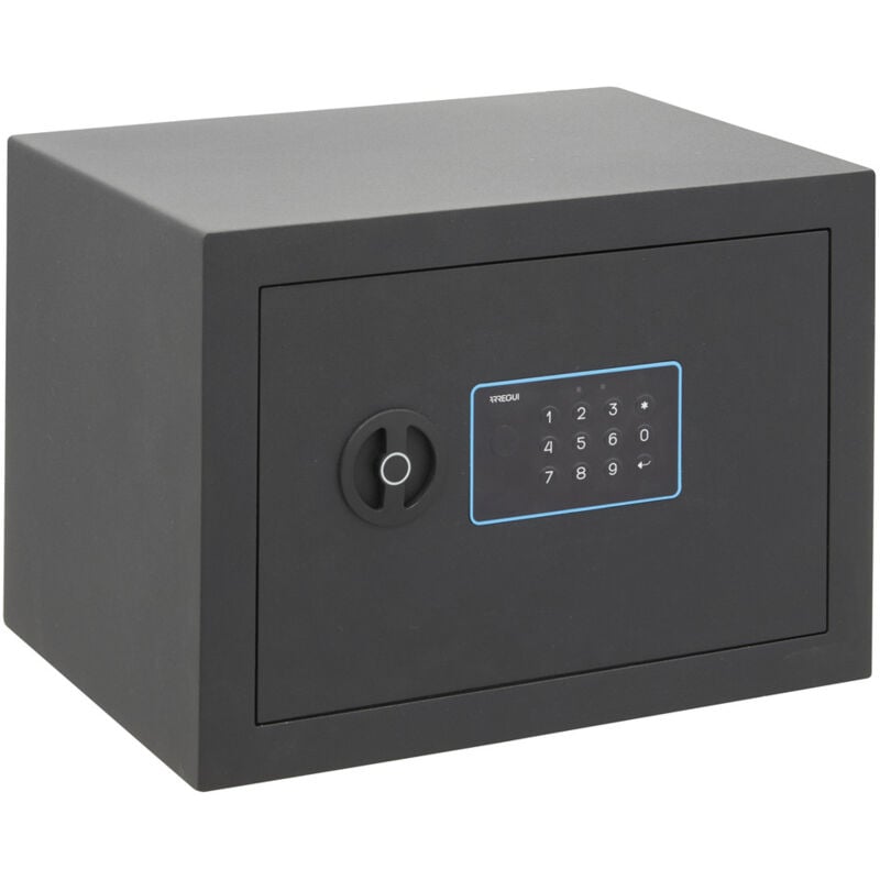 Arregui - blue Coffre-fort électronique avec code, sécurisé et facile à utiliser, 25 x 35 x 25 cm, 18 l, Gris