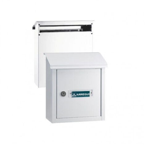 Arregui – Boîte aux lettres inox V4097 pour porte et mur – Fente 23 x 4 cm – Taille S (A5) – Anticorrosion – Installation facile
