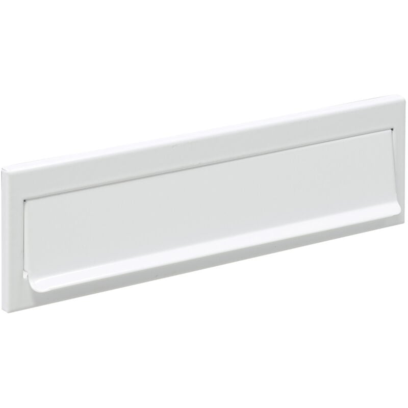 ARREGUI C603 Entrée de boîte aux lettres en acier pour porte, mur et portail. Bouche d'entrée de boite aux lettres extérieure de 23 x 3 cm, Blanc