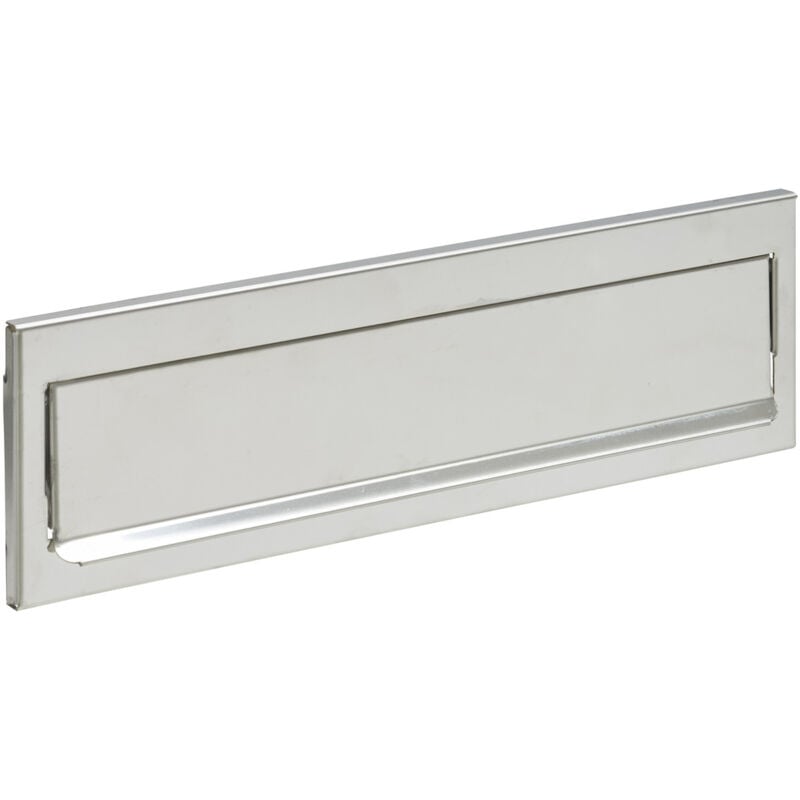C601 Entrée de boîte aux lettres en acier inoxydable pour porte, mur et portail. Bouche d'entrée boite aux lettres extérieur de 23 x 3 cm Inox