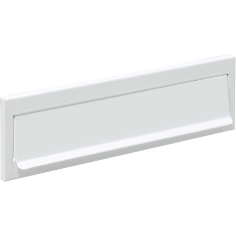 ARREGUI C603 Copri fessura buca delle lettere in Acciaio per Porte o Cancelli Esterni, Portalettere Esterne, Apertura 23 x 3 cm, Resistente alle Intemperie, Misura 24,8 x 7,3 cm, bianco