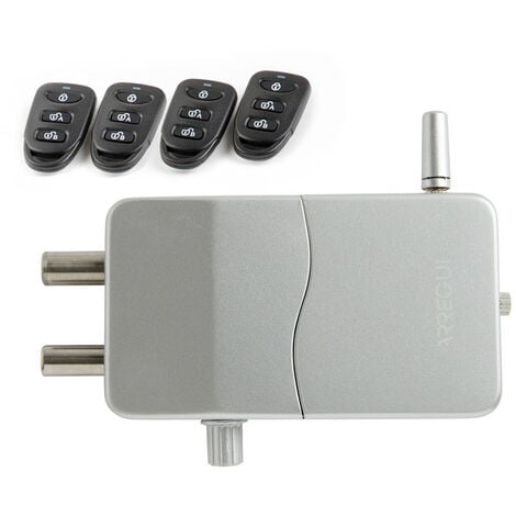 Cerradura electrónica REMOCK LOCKEY PRO plata con mando a distancia