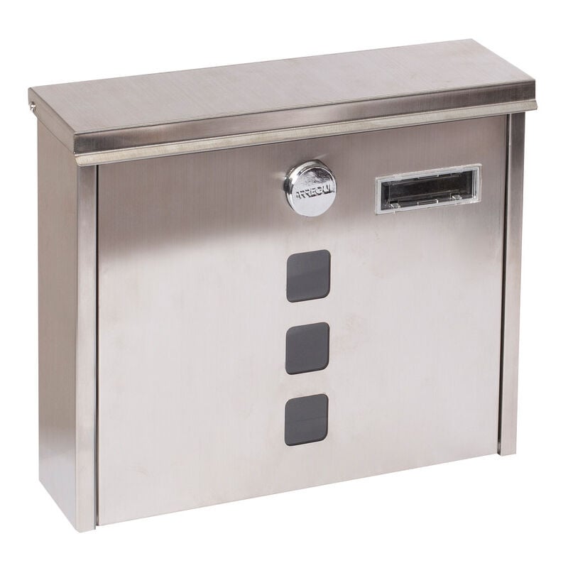 Chance E7107 Boîte aux Lettres Individuelle en Acier Inoxydable, Taille m (Format A4), Boîte aux Lettres avec Serrure Couverte et Porte-carte, Facile