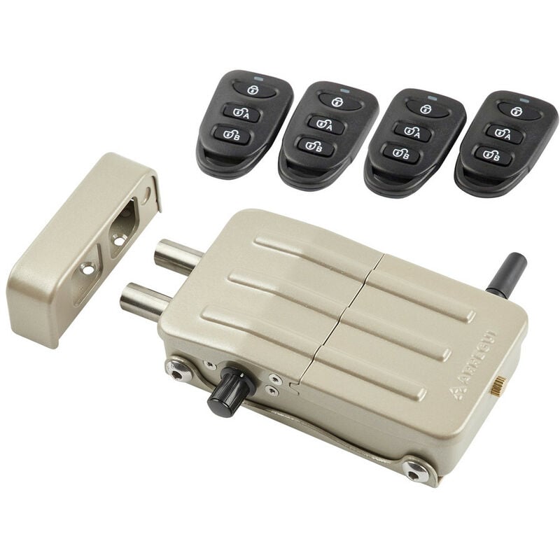 ARREGUI CI10 Verrou électronique, serrure invisible, 4 télécommandes, Doré