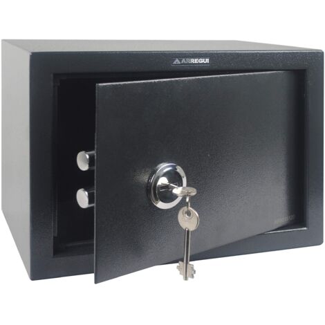 ARREGUI Class T25K Cassaforte in Acciaio con Serratura a Chiave, Cassaforte a Mobile per Abitazioni, Facile da usare e installare, 25 x 35 x 25 cm, 17 L