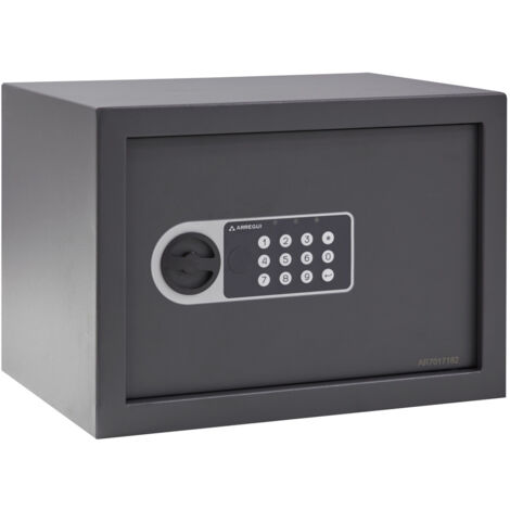 Arregui – Coffre-fort en acier 25 x 35 x 25 cm – Serrure électronique à code programmable – Clé d'urgence – Volume 16 L – Fixation recommandée - 16501-S2