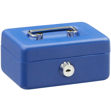 Arregui – Coffre-fort portatif en acier émaillé 12,5 cm – Fente pour pièces – Poignée en acier nickelé – 2 clés fournies - C9005