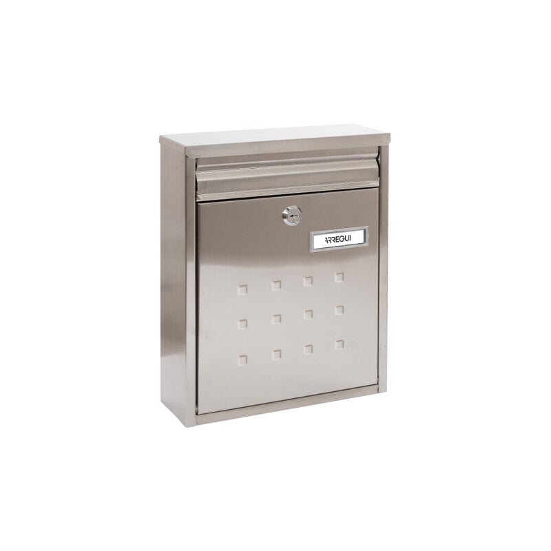 Dime V1327 Boîte aux Lettres Individuelle en Acier Inoxydable, Taille m (courrier A4, magazine), Boîte aux Lettres Murale, Regroupable, Fond Étroit,