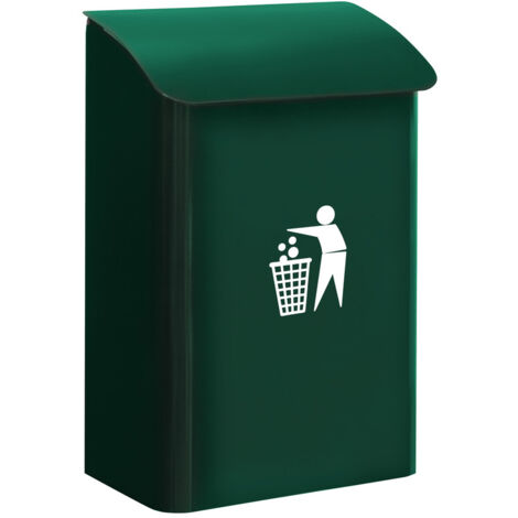 ARREGUI E6103 Mülleimer zum Aufhängen  Aufhängbarer Wandmülleimer  Mülleimer für Garagen, Eingänge, Geschäfte  Verschiedene Farben für getrennte Müllsammlung  Papierkorp  Hängemülleimer mit Deckel  18
