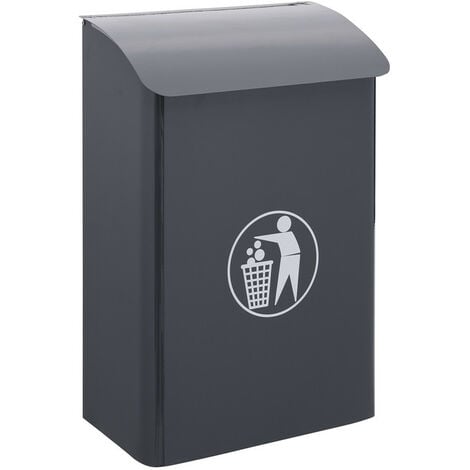 ARREGUI E6115 Mülleimer zum Aufhängen Aufhängbarer Wandmülleimer Mülleimer für Garagen, Eingänge, Geschäfte Verschiedene Farben für getrennte Müllsammlung Papierkorp Hängemülleimer mit Deckel 30