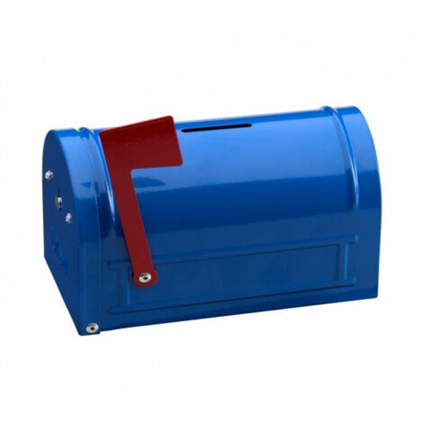 ARREGUI Hucha Mail C9701 Cassetta di sicurezza infantile per contare e trasportare denaro  Salvadanaio infantile a forma di cassetta della posta americana  Cassaforte portatile infantile  Blu