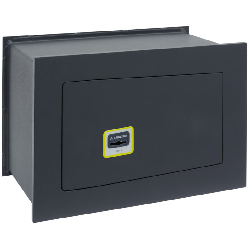 Arregui - Ideal 10 281320 Coffre-fort à emmurer, haute sécurité 10mm, ouverture à clé, petit 23 x 35 x 20 cm, 10 l Gris foncé