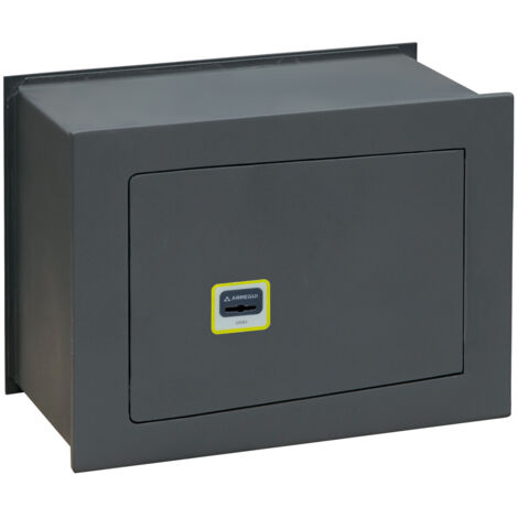 ARREGUI Ideal 10 281340 Cassaforte a muro con serratura a chiave, Cassaforte da incaso a parete per abitazioni, Alto livello di sicurezza Facile da usare,28 x 38 x 20 cm, 13 L