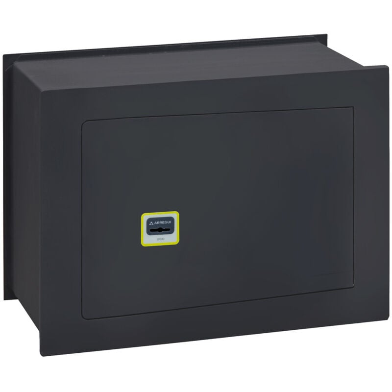 Arregui - Ideal 10 281350 Coffre-fort à emmurer, haute sécurité 10mm, ouverture à clé, moyen 30 x 41 x 20 cm, 15 l Gris foncé