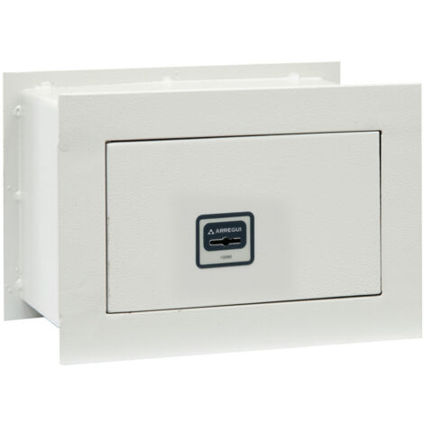 ARREGUI Ideal 5 271300 Caja fuerte de empotrar a pared con cerradura de llave, Caja de Seguridad para casa y hogar, fácil de usar, 18 x 26 x 15 cm, 4 L