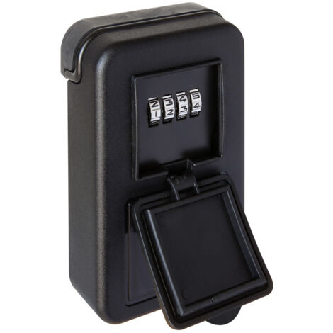 ARREGUI KEEPER SEG011 Caja Fuerte para Llaves Exterior con CódigoCaja de Seguridad para Llaves de ParedCaja Guarda Llaves Con Cerradura de CombinaciónSegura y ResistenteFácil InstalaciónNegro