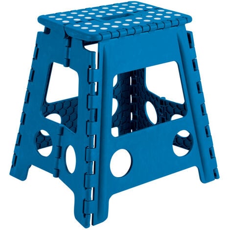 ARREGUI Kleiner Klapphocker, Falthocker für Kinder und Erwachsene, Faltbarer und Tragbarer Klapphocker, 150 Kg Belastbarkeit, Hocker für Küche, Bad, Camping, Garten, 39 cm hoch, Blau TB-039-A