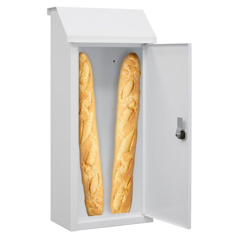 Panera SP008BN-P Boîte à pain, Boîte aux Lettres en Acier pour les livraisons de pain, Pour baguette de pain et journaux, grandes dimensions et
