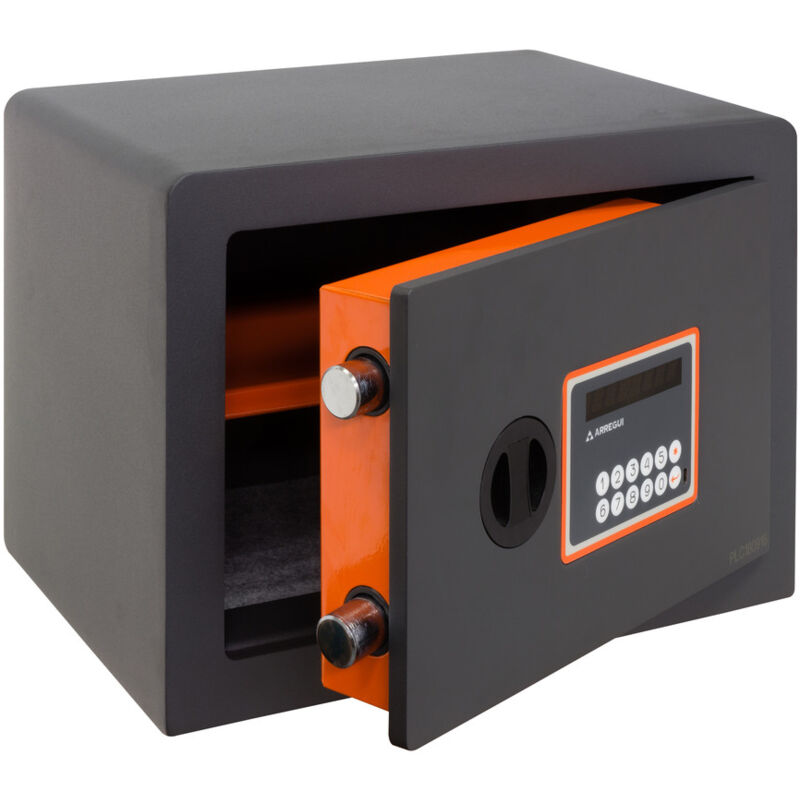 ARREGUI Plus C 180120 Kleiner Tresor/Safe Möbeltresor mit Elektronischem Zahlenschloss und Notschlüssel Doppelbolzen Verriegelung Doppelwandiger Safe