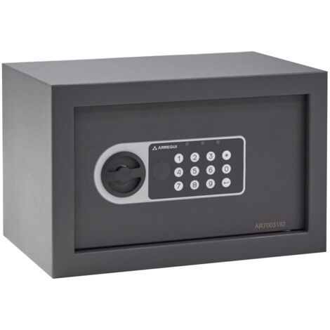 ARREGUI Premier 16501-S1 Caja Fuerte de Acero con Cerradura Electrónica, Caja de Seguridad para Casa y Hogar, Teclado con Código Programable, con Llave de Emergencia, 20 x 31 x 20 cm, 9 L