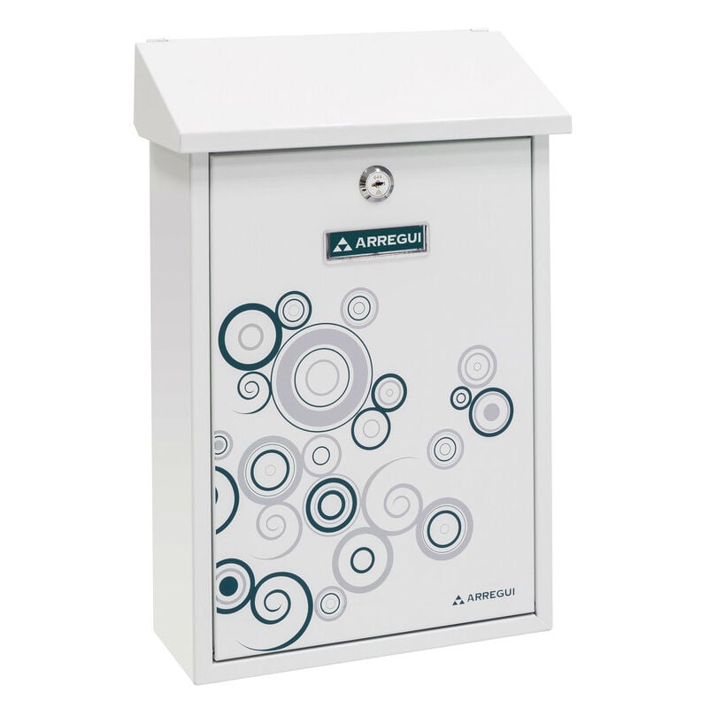 Arregui - Premium E5606 Boîte aux Lettres Individuelle en Acier avec sérigraphie « Spark », Taille m (Courrier Format A4, Magazine), Boîte aux