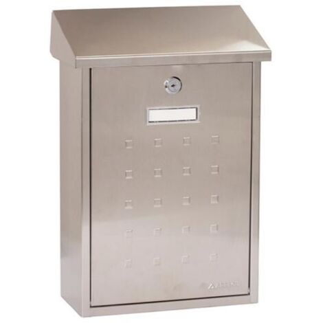 ARREGUI Premium E5607 Boîte aux Lettres Individuelle en Acier Inoxydable, Taille M (Courrier Format A4, Magazine), Boîte aux Lettres Murale, Anti-pluie, Anticorrosion, Facile à Installer, Inox