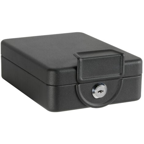 ARREGUI Private C9327 Caja Caudales con Llave para Contar y Transportar Dinero  Caja de Seguridad de acero y Estructura para fijar bajo mesa/balda  Caja fuerte portatil 16 cm de ancho  Color Negro