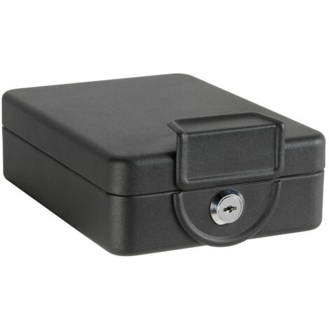 ARREGUI Private C9327 Festschraubbare Geldkassette mit Einschubrahmen zur Befestigung unter dem Tisch oder Regal  Geldkasstte mit Schlüssel  Geldbox  Abschließbare Kasse  16 cm breit  schwarz