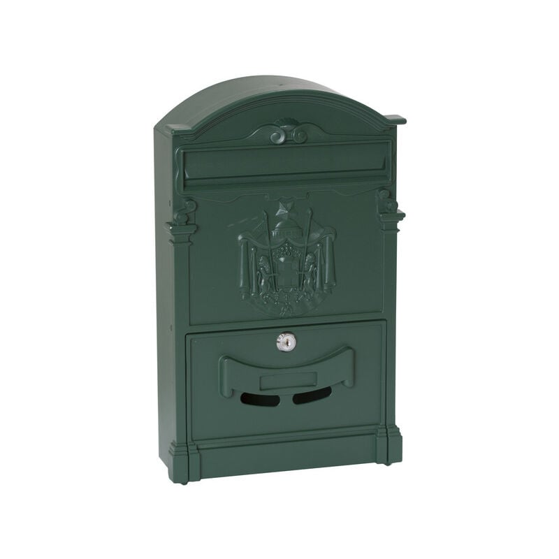 Arregui - Residencia D-2151/V boîte aux lettres murale de style rétro classique en aluminium, taille m (A4), vert