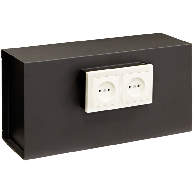 Arregui - Socket Coffre-fort invisible à emmurer, à cacher derrière prises de courant, 2 prises - 20 x 40 x 13 cm (ref 23000W-S1)