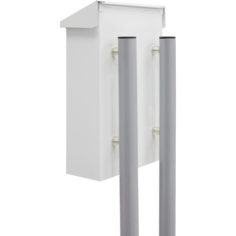 ARREGUI STT02 Support pour boîtes aux lettres ARREGUI, support vertical au sol, hauteur 150 cm, argent - Gris