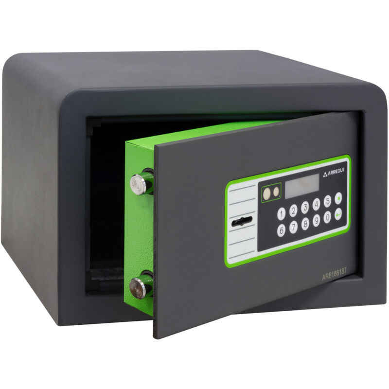 Arregui - Supra Coffre-fort à code et à clé facile d'utilisation, Coffre-fort double sécurité verrouillage électronique avec combinaison et clé s :