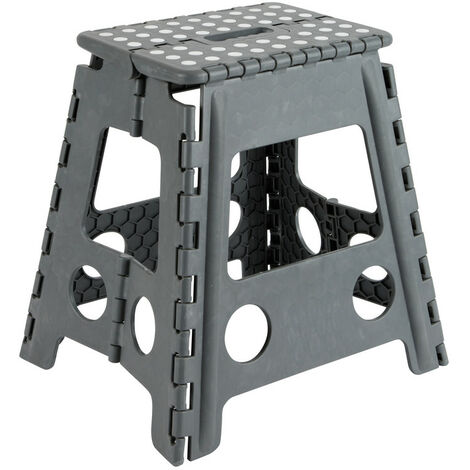 Arregui – Tabouret pliant 39 cm – Polypropylène haute résistance – Supporte jusqu'à 150 kg – Idéal pour cuisine, salle de bain, camping - TB-039-G