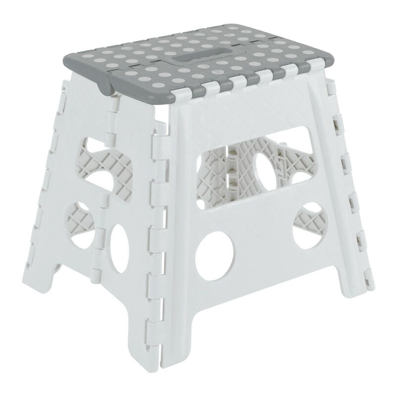 TB-032-GB Tabouret Pliant Multiusage, Marchepied, 32 cm de hauteur, blanc - blanc - Arregui