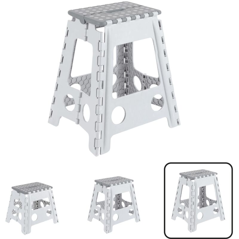 Image of Arregui - TB-045-G Sgabello Pieghevole Multiuso Sgabello per Adulti o Bambini Scala Pieghevole Scalino Sgabello per cucina, bagno, campeggio 45 cm di