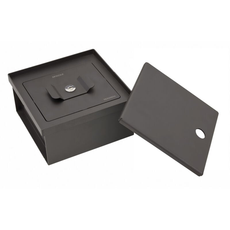 ARREGUI Terra Coffre-fort secret et Camouflé, Coffre Fort à cacher dans le sol, Coffre fort invisible et discret, 10x20x20cm, 2,3L, Negro