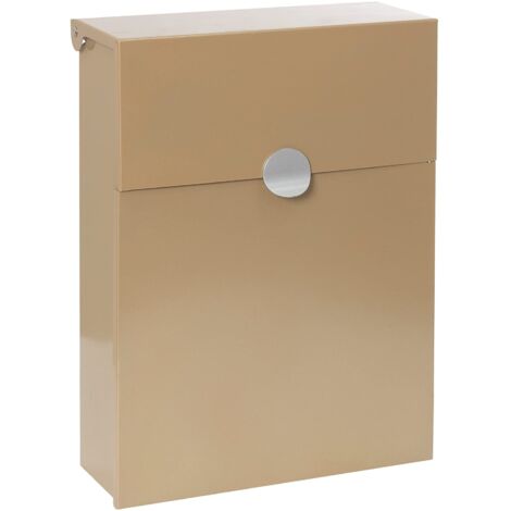 ARREGUI Tondo M E6735-SIL Cassetta Postale Indiviuale con Segnaletica di Numero, Personalizzabile, Dimensione M(DIN A4 e Riviste), Cassetta della Posta da Parete, Serratura Coperta, Iridium e Argento