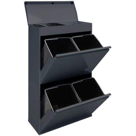 Ovetto Contenitore Differenziata 54 Litri - 3 Scomparti Da 18L Per Cucina E Esterno - Foto 10