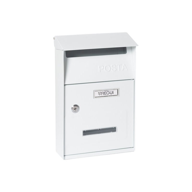 Arregui - Up D-2006/W Boîte aux Lettres Individuelle en Acier, Taille s (Courrier format A5), Petite Boîte aux Lettres Murale, Fenêtres