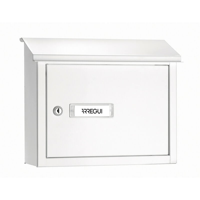 V4061 Boîte aux lettres en aluminium pour porte, mur et portail, Boîte aux lettres intérieure avec fente de 33 x 4 cm, Taille m (Courrier A4),