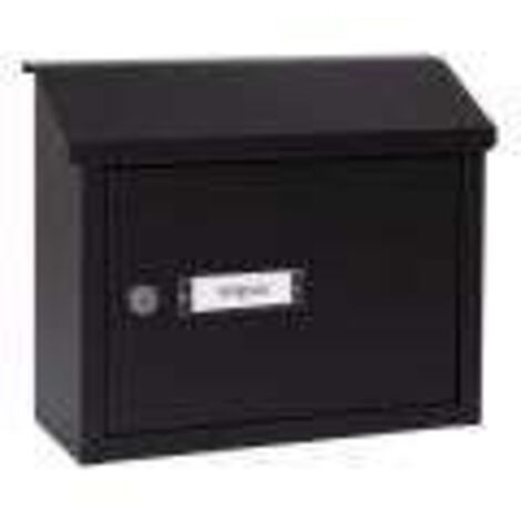 ARREGUI V4064 Buzón Recogecartas Maxi de Aluminio Para Puertas o Verjas en el Interior, Boca Recogecartas de 33x4 cm, Tamaño M (Correo DIN A4 y Revista), Anticorrosivo, Negro Texturado