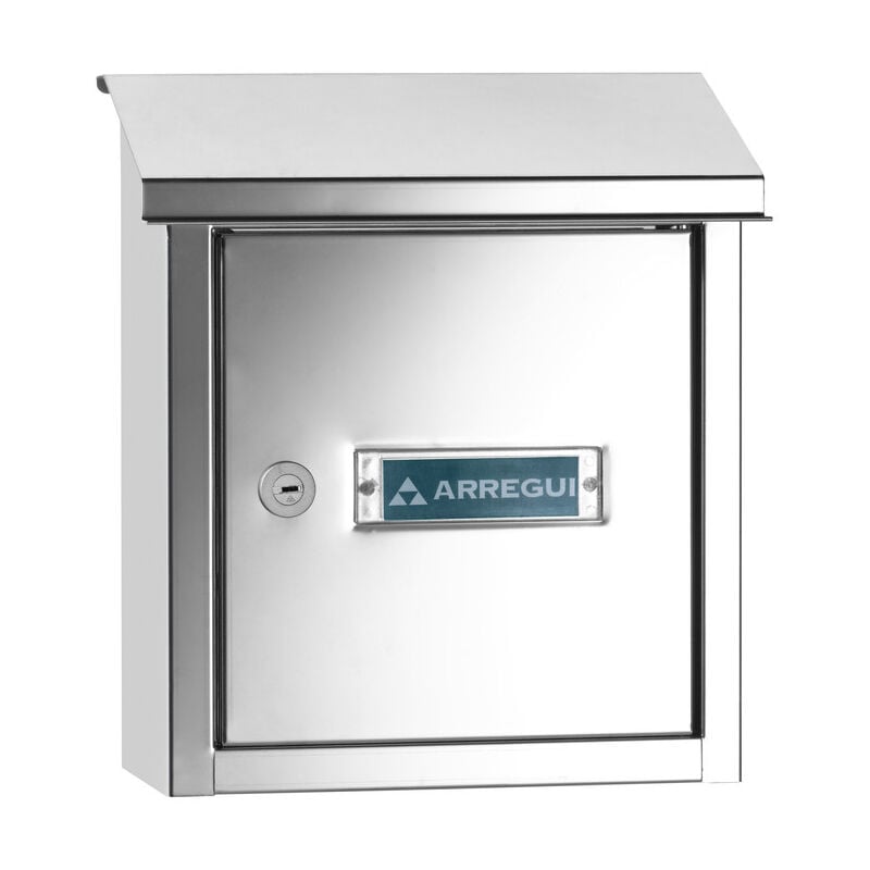 V4097 Boîte aux lettres en acier inoxydable pour porte, mur et portail, Boîte aux lettres intérieure avec fente de 23 x 4 cm, Taille s (Courrier A5),