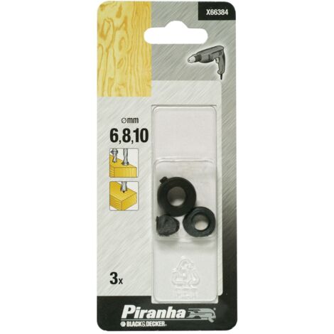 Arresti di profondita' mm 6 - 8 - 10 pezzi 3 piranha x66384