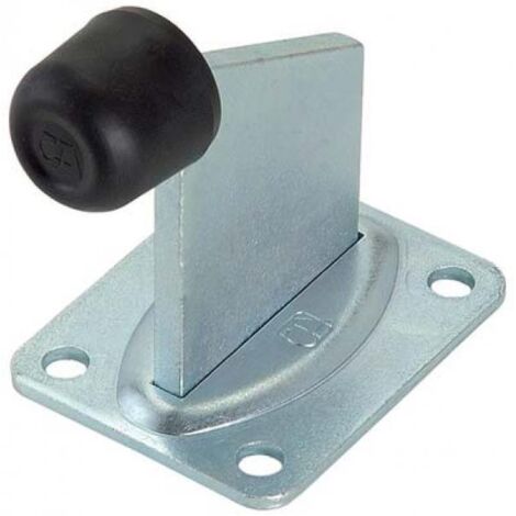 Arresto fine corsa cancello a fissare 382 combi zincato mm 105x111 gomma d.mm 35 p.mm 100x80