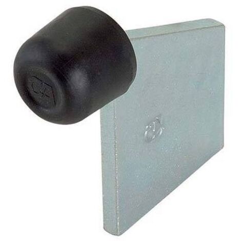 ARRESTO FINE CORSA CANCELLO A SALDARE 381 COMBI - ZINCATO MM 105X110 GOMMA D.MM 35 - 2 pezzi