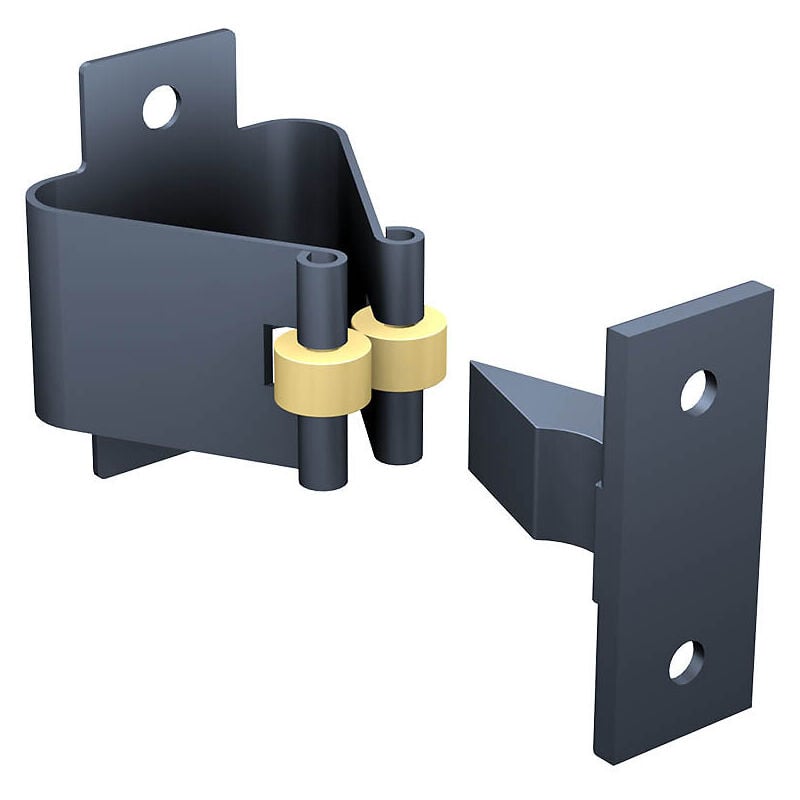 Slid'up By Mantion - Arrêt à pince avec pêne en fonte et gâche en acier - 30 daN