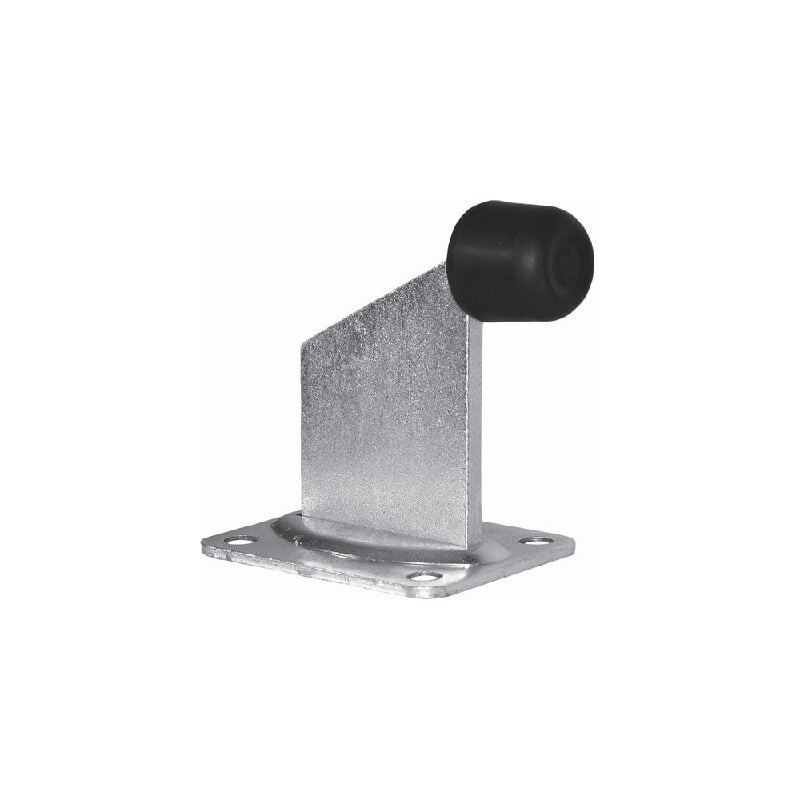 Deco Fer Forge - Arret butoir sur platine à visser - Hauteur 94mm Longueur 100mm - Acier