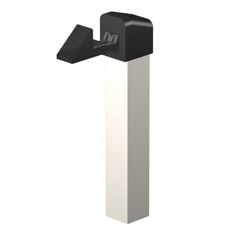 Afbat - Arrêt de portail à sceller à ressort aluminium blanc